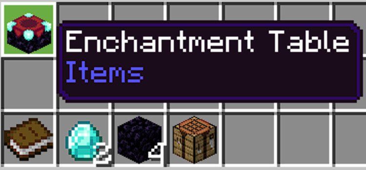 cara membuat enchantment table di minecraft