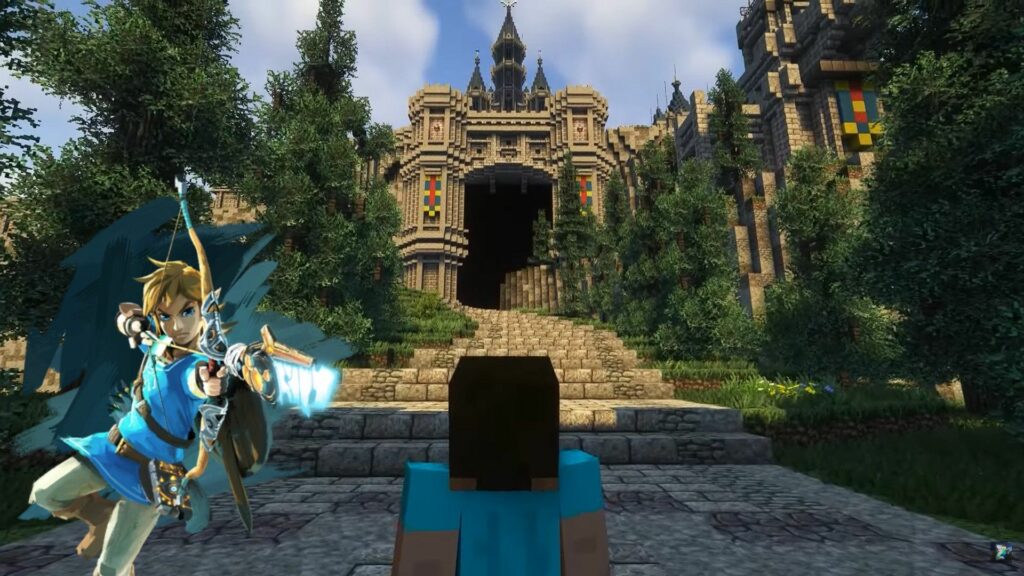 Veteran Minecraft Ciptakan Kastil Zelda Breath of The Wild Dalam Game