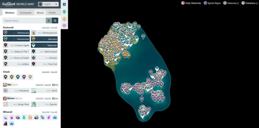 Panduan Lengkap Menggunakan Genshin Impact Interactive Map