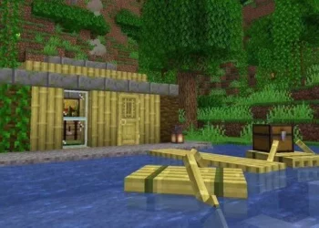Cara Membuat Bamboo Raft di Minecraft