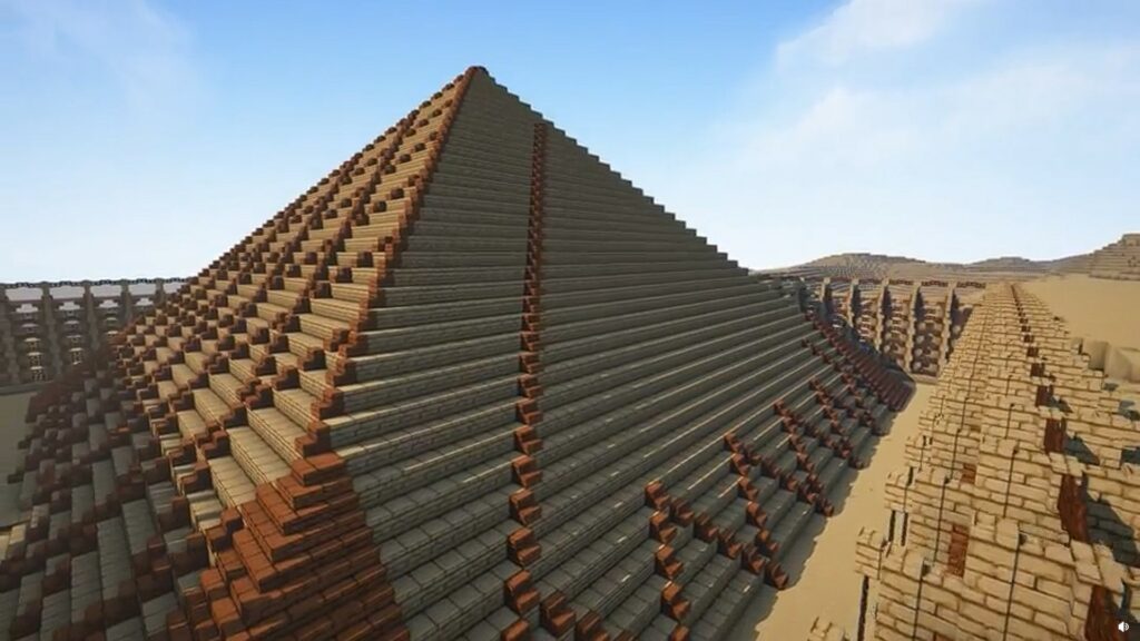 Seorang Veteran Minecraft, Berhasil Buat Pyramid Besar dalam Gamenya