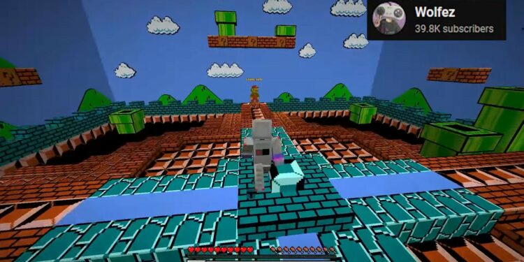 User Minecraft Buat Super Mario Bros 3D di Game Minecraft