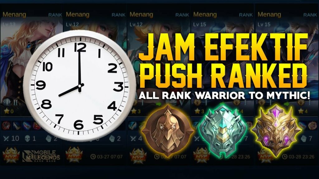 Jam Push Rank Epic Paling Efektif, Biar Ga Ketemu Noob