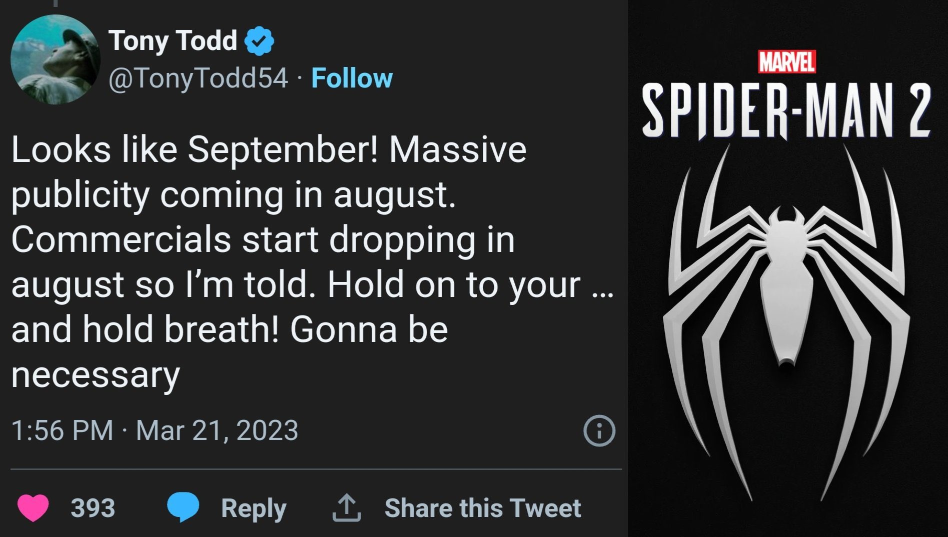 Rumor! Pengisi Suara Venom Bocorkan Perilisan Marvel Spider Man 2
