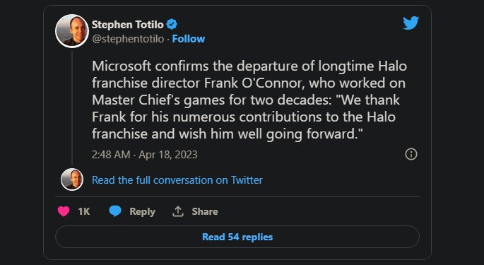 Frank O'Connor Veteran Franchise Halo Angkat Kaki dari Microsoft