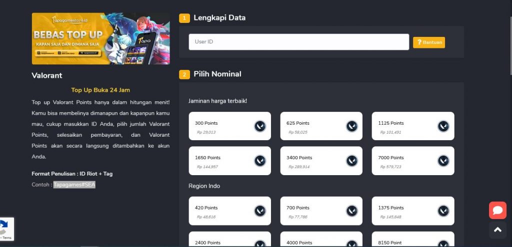 Tapagamestore Top Up Valorant Terpercaya Untuk Gamer Sejati