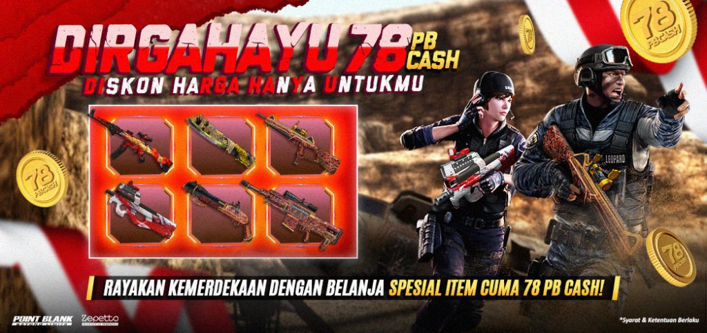 Rayakan Hari Kemerdekaan dengan Weapon Spesial Hanya 78 PB Cash dan AUG HBAR Permanen