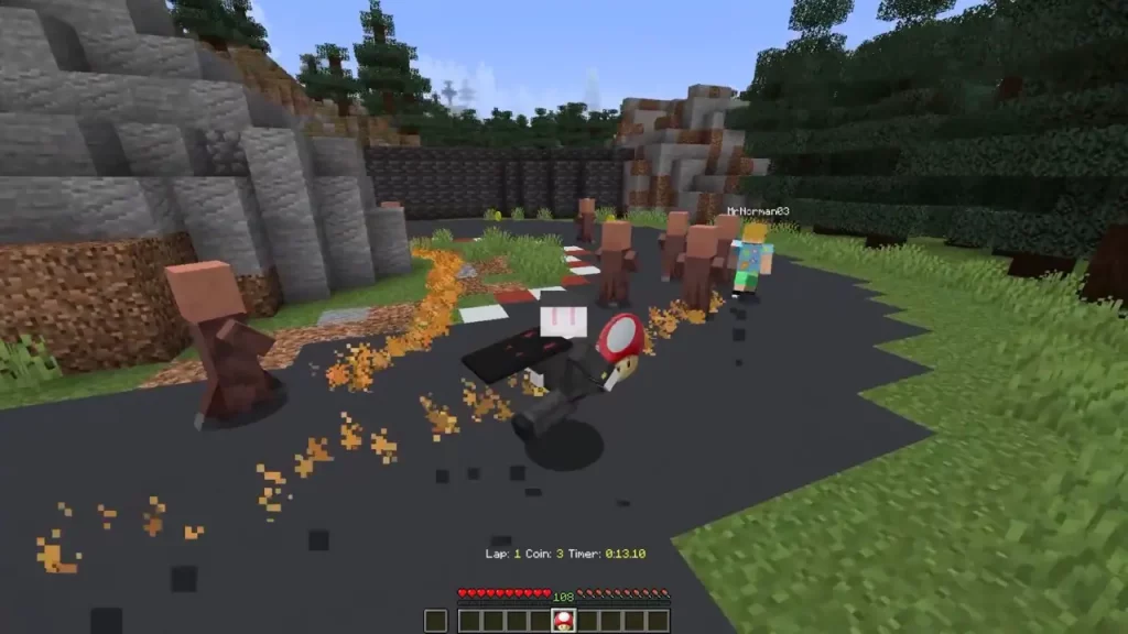 Pemain Ini Bikin Mod Minecraft ala Mario Kart!