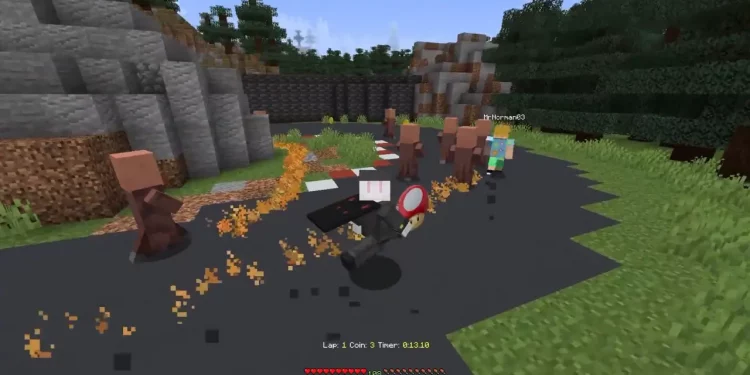 Pemain Ini Bikin Mod Minecraft ala Mario Kart!