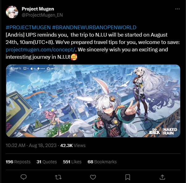 Project Mugen Game Open World RPG Mobile Baru NetEase