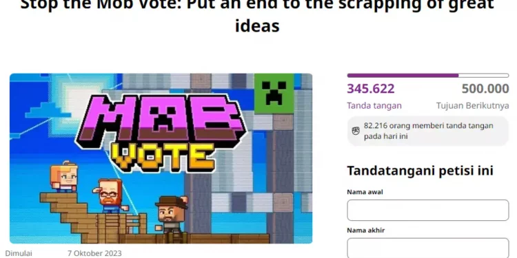 Petisi Menghentikan Minecraft Mob Vote Capai 300.000 Orang!