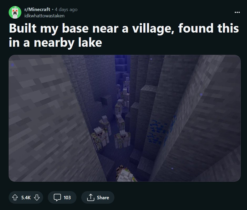 Para Iron Golem Minecraft Ini Spawn di Dasar Danau!