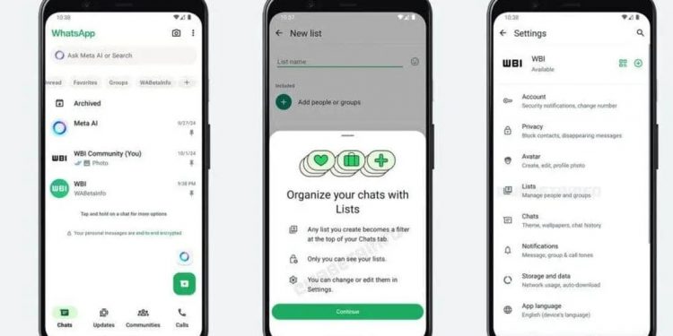 WhatsApp Perkenalkan Fitur “Custom Lists” untuk Kelola Chat Lebih Efektif