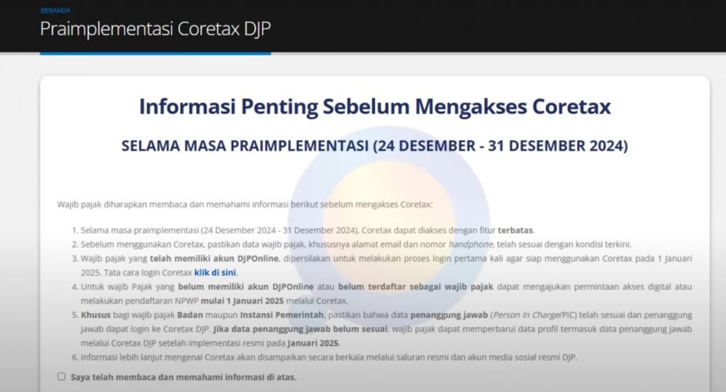 Cara Untuk Akses Sistem Coretax Guide