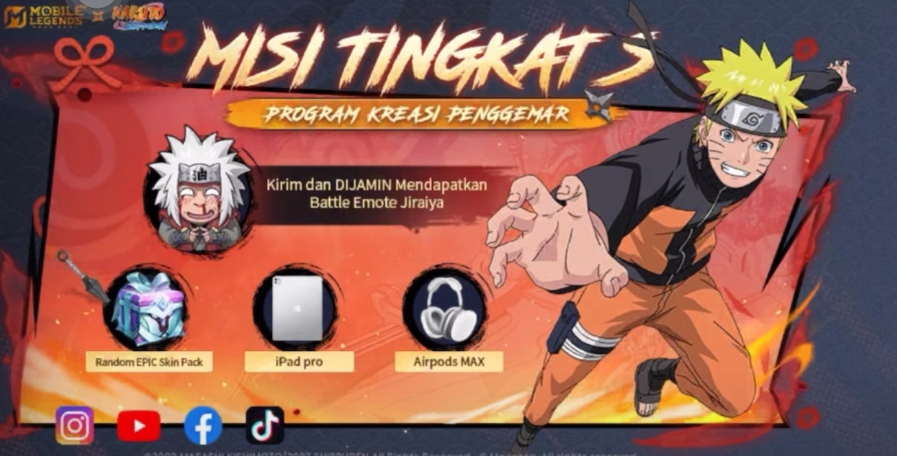 Cara Dapatkan Emote Jiraya MLBB X Naruto Tanpa Kode Redeem dan TikTok!