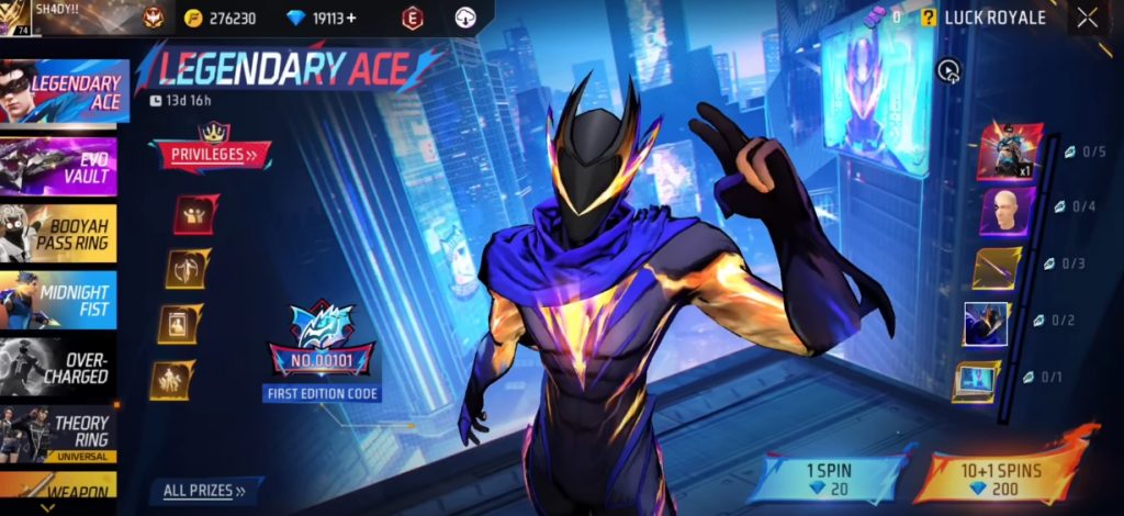 Penjelasan Event Baru Legendary Ace Token Tower Free Fire