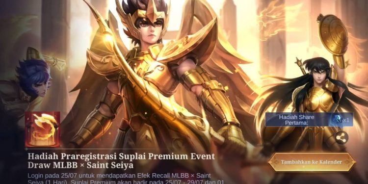 Cara Hemat Dapat 2 Skin Saint Seiya Langsung di Gacha MLBB