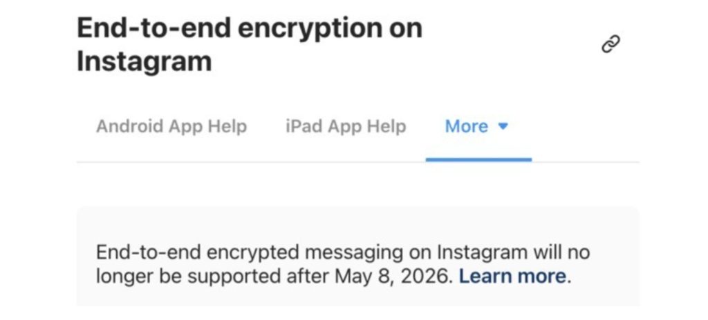 Instagram Akan Hapus Fitur End-to-End Encryption di Chat