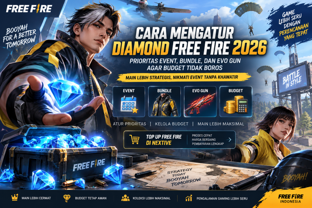 Cara Mengatur Diamond Free Fire 2026: Prioritas Event, Bundle, dan Evo Gun agar Budget Tidak Boros
